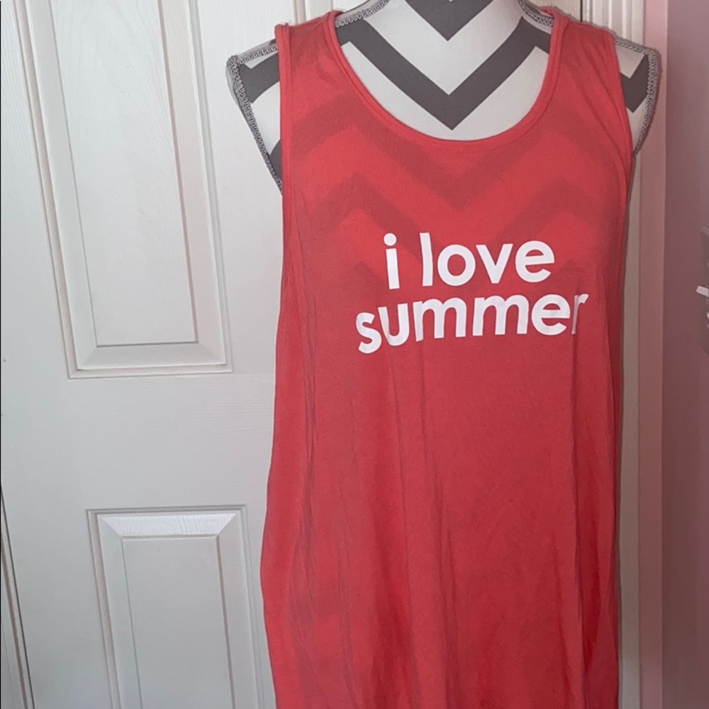 Peace love world sleeveless top i love summer✌🏽